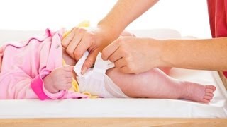 How to Fasten a New Diaper  Infant Care [upl. by Tedman998]