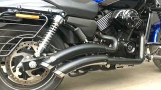 HARLEY DAVIDSON STREET 750 MOTOMIU DUAL EXHAUST SOUND NOTE [upl. by Riesman]