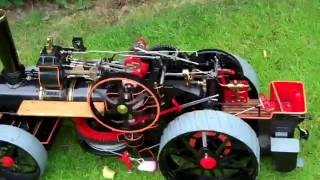 1 12 inch scale traction engine Fowler BB1 first time in steam [upl. by Aremaj]