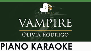 Olivia Rodrigo  vampire  LOWER Key Piano Karaoke Instrumental [upl. by Nalaf206]