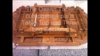 Oceanic Teak Furniture Ocean Table Assembly Instructions [upl. by Navap456]