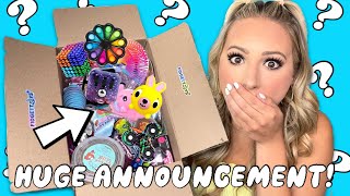 I GOT A HUGE BOX OF MYSTERY FIDGETS amp SLIME  HUGE ANNOUNCEMENT 😱 MUST SEE [upl. by Bushore]