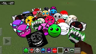 All New Lobotomy Nextbots Geometry Dash Difficult FacesMod In MCPE [upl. by Attenad]