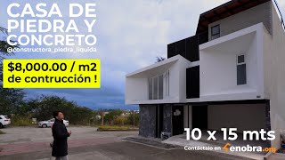 CASA DE PIEDRA Y CONCRETO  10x15 mts   8mil pesos  m2 construcción  PARTE 2 [upl. by Libbna]