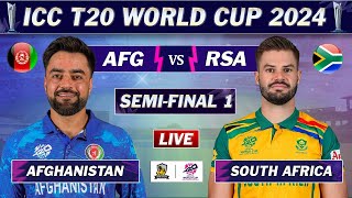 AFGHANISTAN vs SOUTH AFRICA SEMI FINAL 1 LIVE SCORES  AFG vs SA LIVE  ICC T20 World Cup 2024 [upl. by Bumgardner]