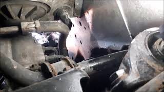 unblocking and cleaning the plenum drains from underneath on a rover 75 [upl. by Accire]