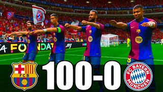 FC 25  RONALDO MESSI MBAPPE NEYMAR ALL STARS  FC BARCELONA 100  0 BAYERN MUNICH  UCL FINAL [upl. by Ekrub]