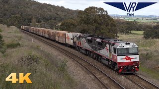 NSW Railways  Trains in the Goulburn Region Australian Trains in 4K [upl. by Clerk]