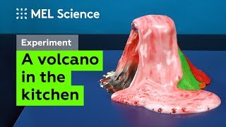 Simple experiment A foaming volcano from baking soda and vinegar [upl. by Olmstead]