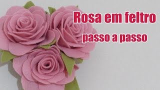 Rosa em feltro passo a passo [upl. by Raynata423]