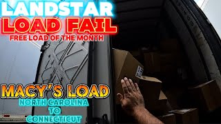 LANDSTAR OWNER OPERATOR LOAD FAILS ON TOP OF ME AT THE RECEIVER [upl. by Calmas]