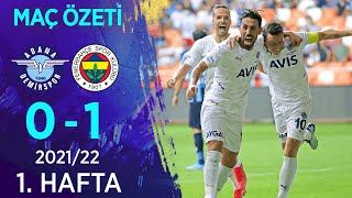 Adana Demirspor 01 Fenerbahçe MAÇ ÖZETİ  1 Hafta  202122 [upl. by Patrizia743]