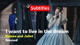 Gounod  Aria quotAh Je veux vivrequot from Opera quotRoméo et Juliettequot｜English Subtitles Free Sheet Music [upl. by Geer]