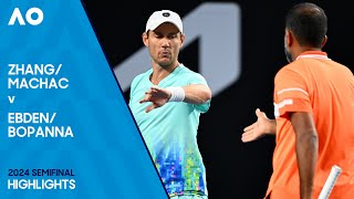 MachacZhang v BopannaEbden Highlights  Australian Open 2024 Semifinal [upl. by Niall]