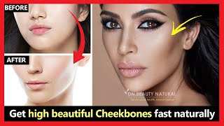 Fast result How to get High Beautiful Cheekbones with Facial exercise amp massage Slim face quickly [upl. by Cleave]