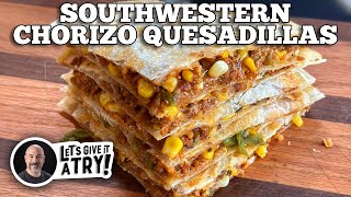 Todds Southwestern Chorizo Quesadillas  Blackstone Griddles [upl. by Eleazar]