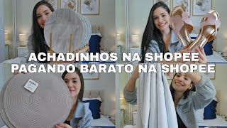 COMPREI AS MELHORES CORTINAS NA SHOPEE conjunto de pratos de porcelana rasteirinha baratinha [upl. by Rooney]