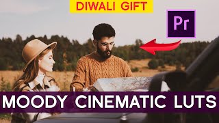 10 Free Cinematic Moody LUTS  Premiere Pro 2022  HAPPY DIWALI  Color Grading happydiwali2022 [upl. by Notyalc]