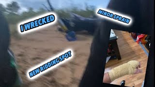 Sprained my wrist wrecked subscribe like dirtbike viralvideo motocross pitbike wrecking [upl. by Dole822]