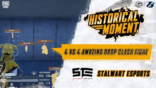 🤩4 VS 4 Amazing Drop Clash Fight Historical Moment  PUBG MOBILE [upl. by Flavian]