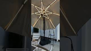 Allen  Roth 11ft Patio Umbrella WLED Lights ONOFF Switch [upl. by Flessel]