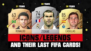 FIFA 22  ICONS AND THEIR LAST FIFA CARDS 😱🔥 ft Zidane Ronaldo Casillas… etc [upl. by Odracir]