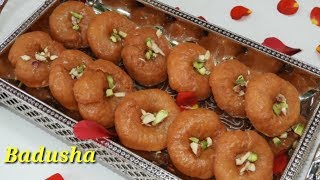 Badusha Sweet in Kannada  ಬಾದೂಸಾ ಸ್ವೀಟ್  Easy Badhusha Recipe in Kannada  Rekha Aduge [upl. by Niasuh]