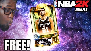 NBA 2K Mobile  FREE PEARL Duncan From Gauntlet [upl. by Doraj]