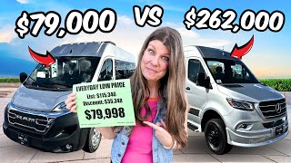 Cheapest Van vs Most Expensive Van in 2024 Class B Camper Vans [upl. by Tennies]