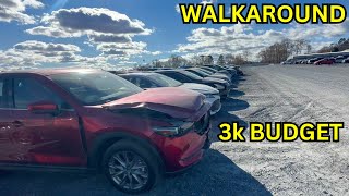 COPART WALKAROUND 3K BUDGET GOOD DEALS OUT THERE [upl. by Muhcan]