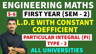 LINEAR DIFFERENTIAL EQUATION WITH CONSTANT COEFFICIENT  CF PI S6 ENGINEERING FIRST YEAR  SEM2 [upl. by Inalel]