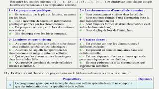 Exercice génétique  exercice 1 Nature et mécanisme de l’expression du matériel génétique [upl. by Lajib759]