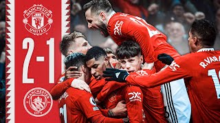 MANCHESTER DERBY WIN 🔴🤩  Man Utd 21 Man City  Highlights [upl. by Lemire345]