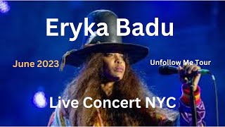 Erykah Badu LIVE Concert NYC Unfollow Me tour erykahbadu rnb soulmusic [upl. by Aibun282]