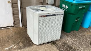 Vintage 1989 Trane XE800 Central Air Conditioner [upl. by Adnohsad]