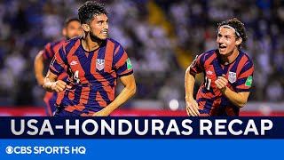 Honduras vs USA USMNT dominates second half wins 41 FULL RECAP  CBS Sports Golazo [upl. by Kieger]