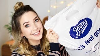 Huge DrugstoreHighStreet Haul amp First Impressions  Zoella [upl. by Irik]