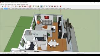 Architecture model in Sketchup [upl. by Ydollem854]