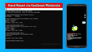 Cómo hacer un HARD RESET desde el MODO FASTBOOT en dispositivos Motorola y otros  Comandos CMD [upl. by Bohon]