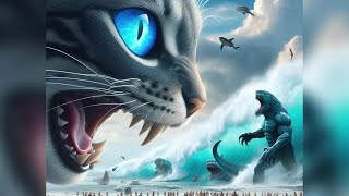 Catzilla VS Sharkzilla sad fight in ocean😱 [upl. by Akire]