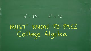 Want to PASS College Algebra Absolutely better understand this… [upl. by Lecia]