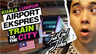 Kuala Lumpur Airport Train to City  KL EKSPRES TRAIN [upl. by Barbi]