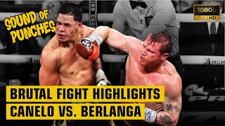 Canelo Alvarez Mex vs Edgar Berlanga PR Full Fight Highlights HD 1080  The Sound of Punches [upl. by Reffotsirhc]