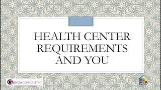 Health Center Requirements and You [upl. by Aimik]