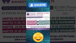 📌💵Registro letras D E F G H Para el programa Pensión Mujeres Bienestar de 60 a 64 años de edad [upl. by Llerrud]