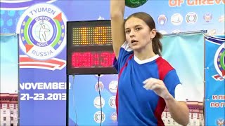 Ksenia Dedyukhina  189 reps in snatch Tyumen Russia World championship 2013 [upl. by Kennett]