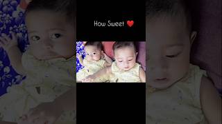 How Sweet My Cute Twin Baby 🥰😍❤️❤️ Cute baby tik tok video  Cute Babu twinbabys cutebaby foryou [upl. by Lleihsad]