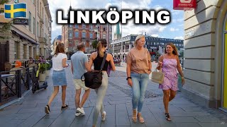 Walking in Linköping Sweden 2021  City Tour and Cathedral [upl. by Timus]