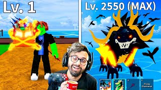 🔥🐉Blox Fruis Do Nível 1 ao 2550 com Apenas ITENS de DRAGÃO FILME COMPLETO 🎬💥 [upl. by Eidnalem]