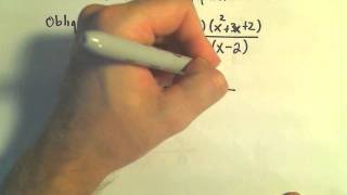 Graphing a Rational Function that has an ObliqueSlant Asymptote and a Vertical Asymptote [upl. by Yrag]